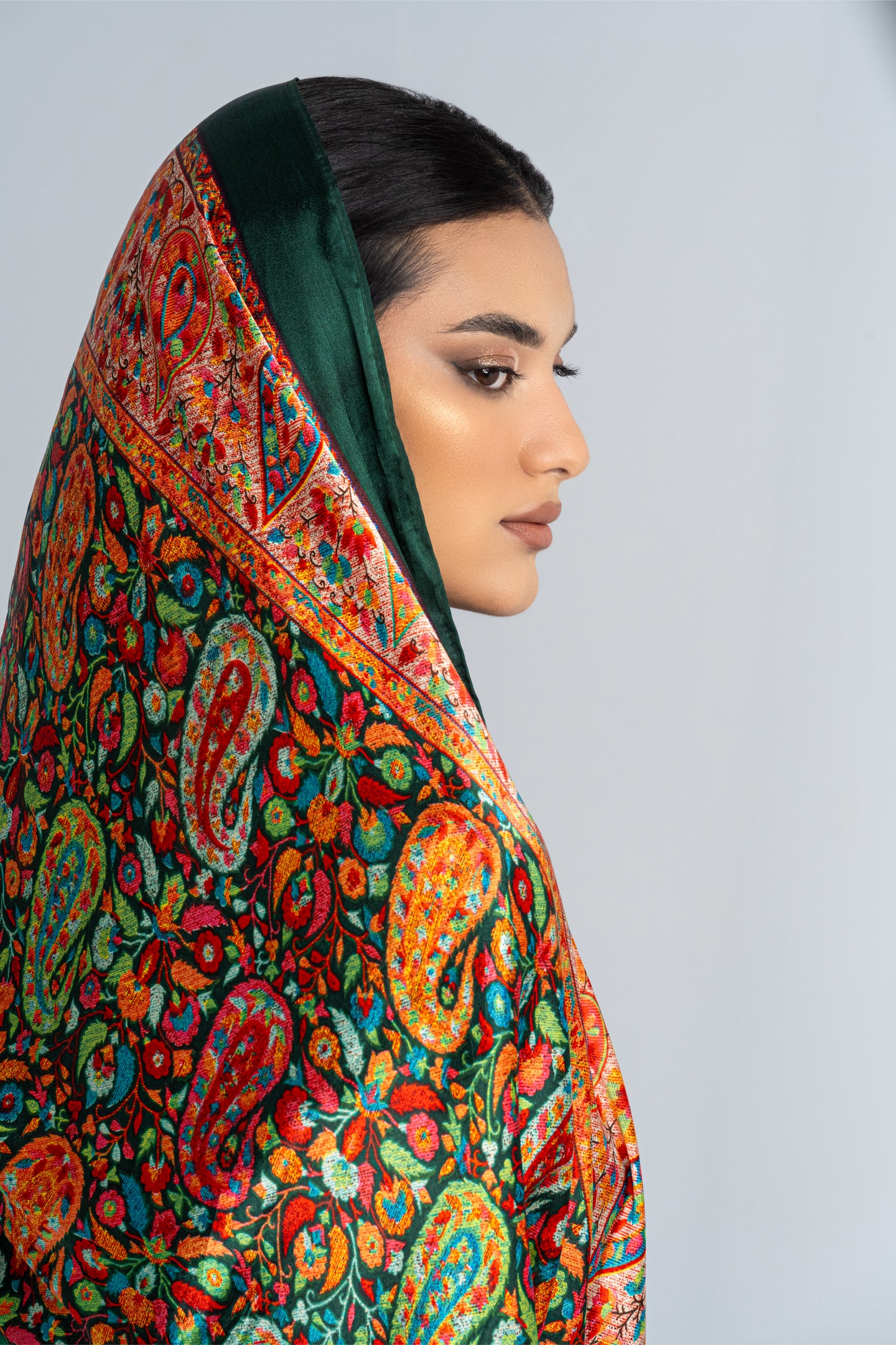 Kashmir - Silky Green Shawl